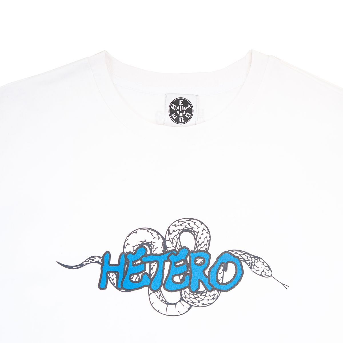 헤테로(HETERO) Serpent Logo Oversized T-shirt (White)