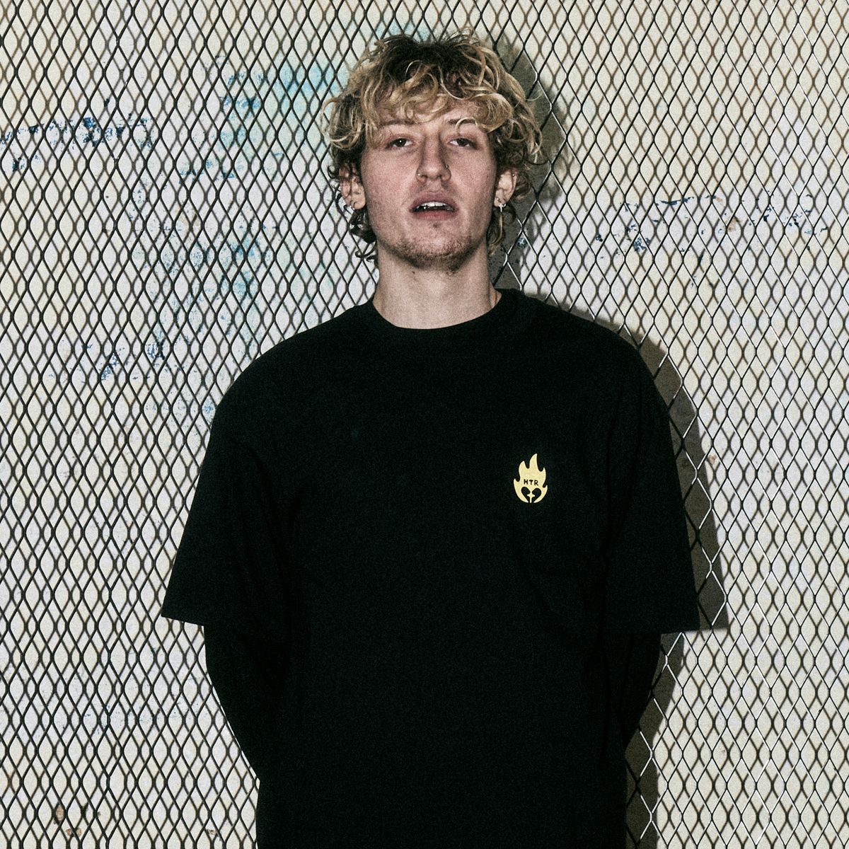 헤테로(HETERO) HTR Flame Oversized T-shirt (Black)