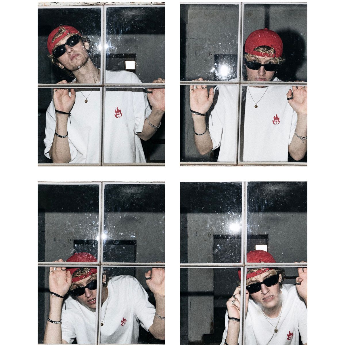 헤테로(HETERO) HTR Flame Oversized T-shirt (White)