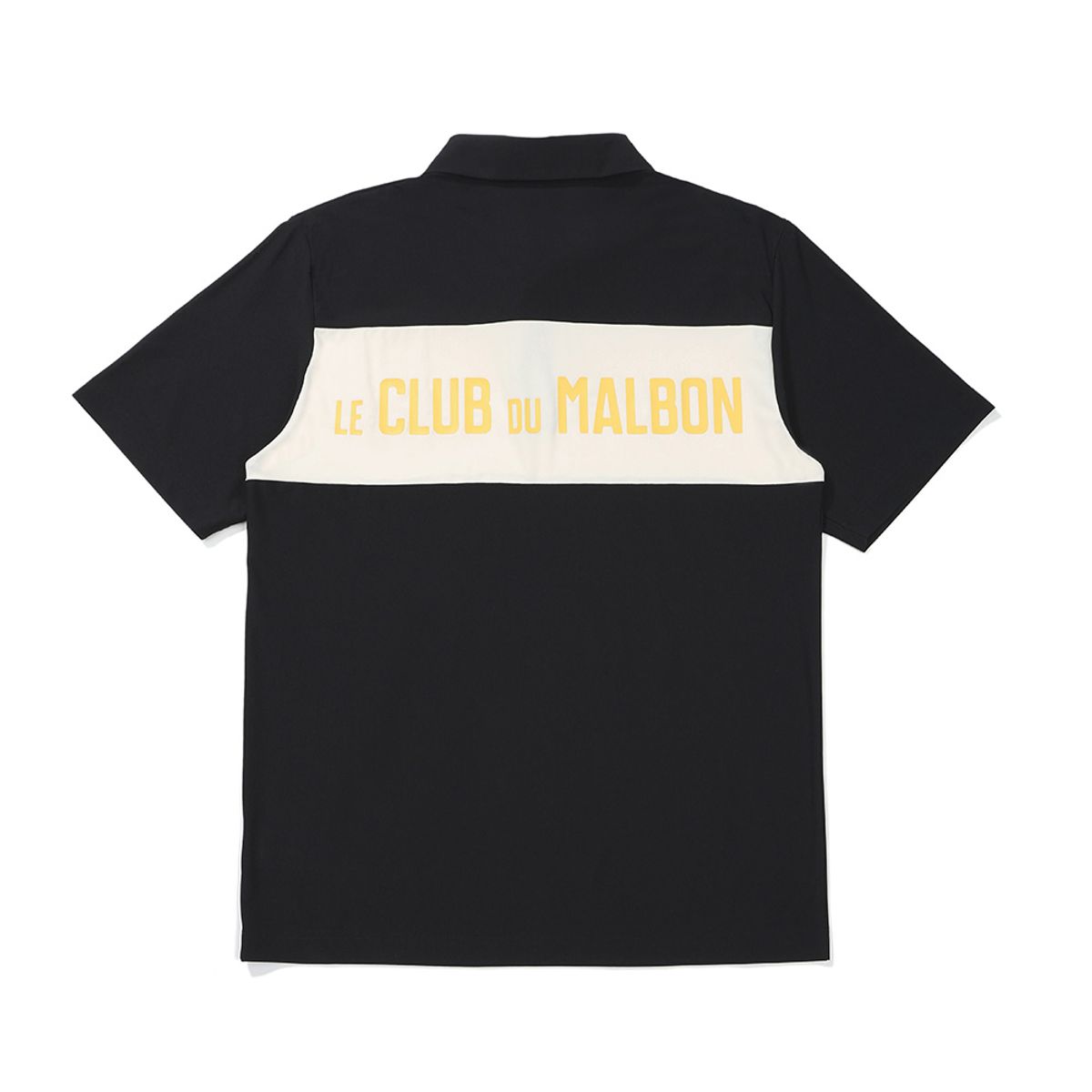 말본 골프(MALBON GOLF) 르 클럽 두 블록 티셔츠 BLACK (MAN)