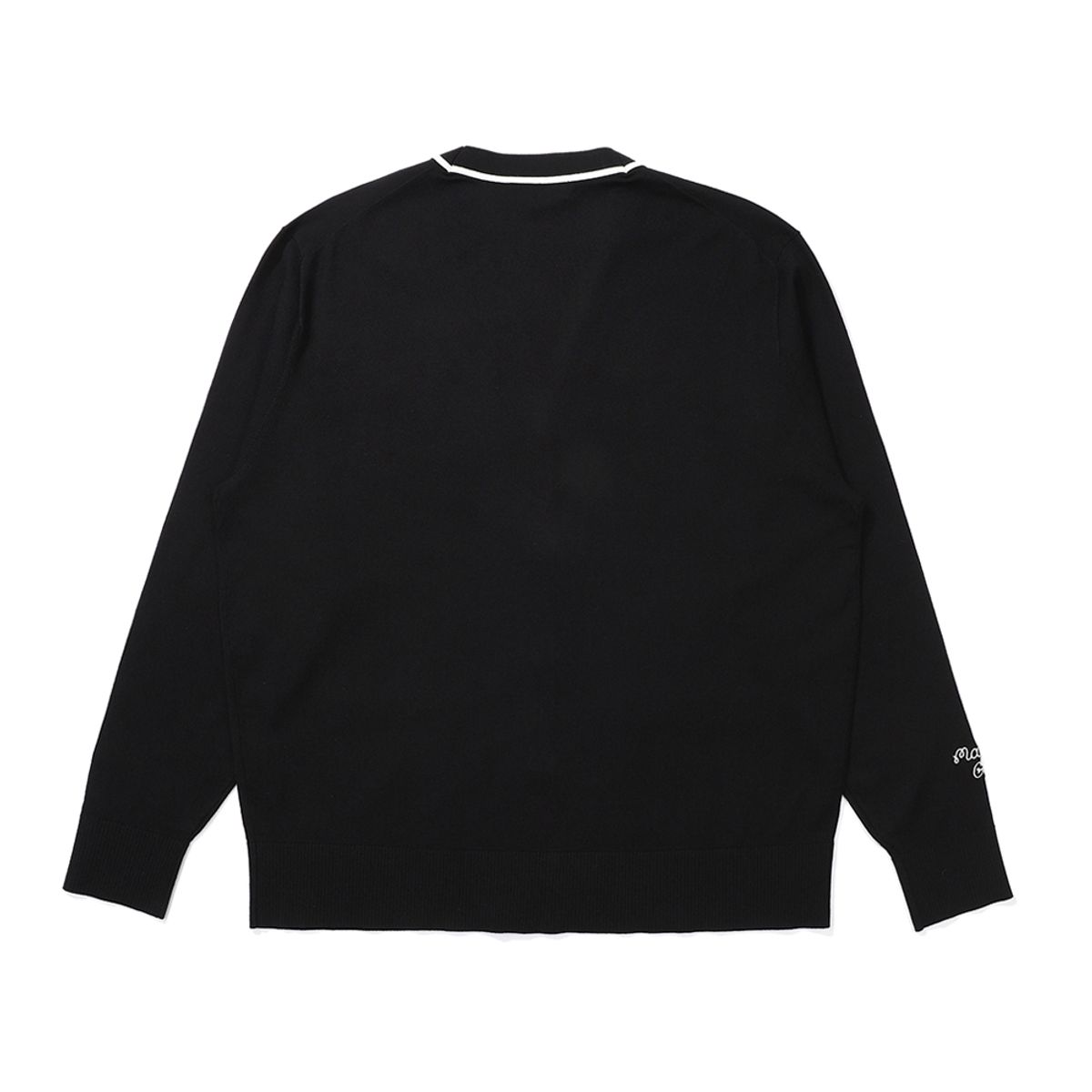 말본 골프(MALBON GOLF) 베이직 V넥 가디건 BLACK (MAN)