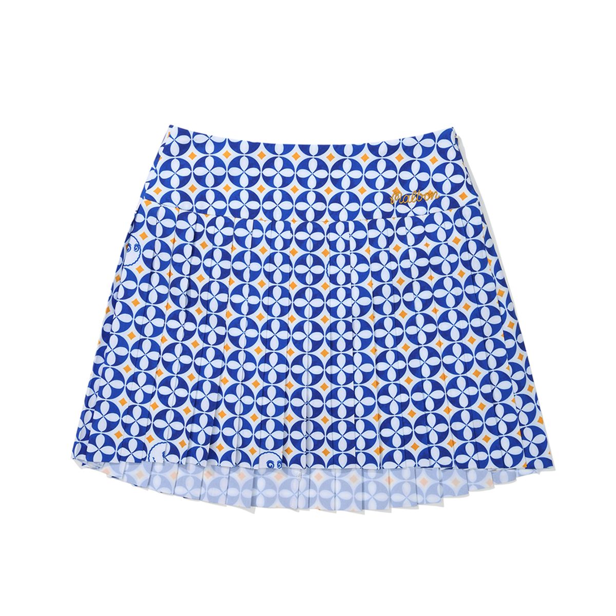 말본 골프(MALBON GOLF) 시즌 패턴 잔 플리츠 스커트 ROYAL BLUE (WOMAN)