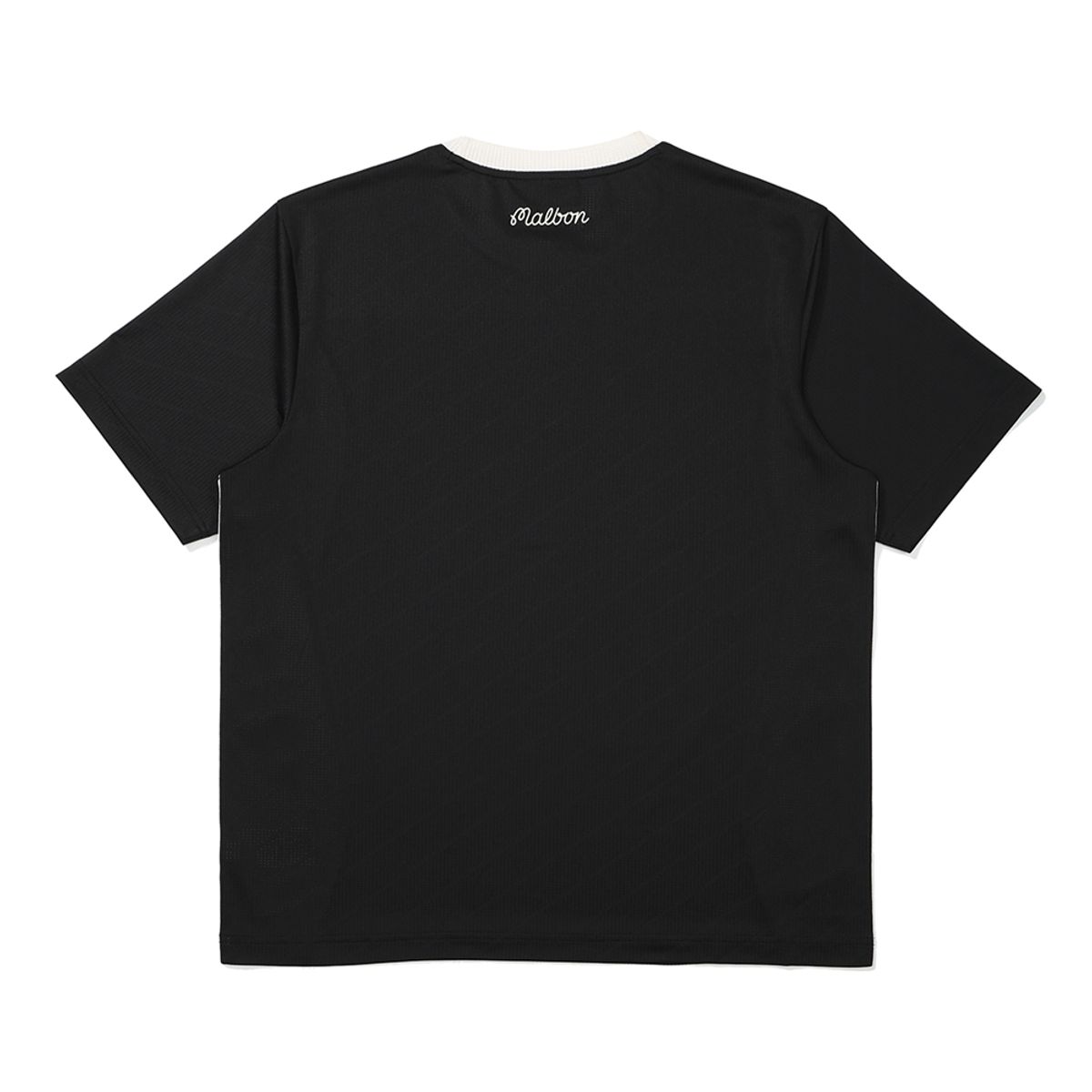 말본 골프(MALBON GOLF) 메쉬 자카드 라운드 티셔츠 BLACK (MAN)