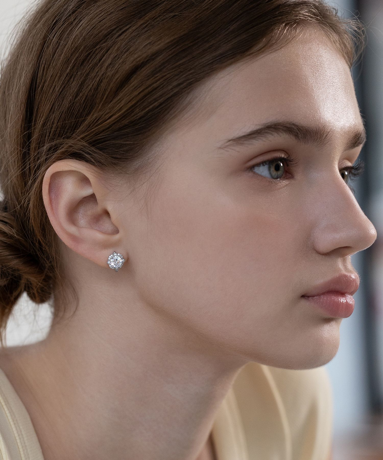 ●TATIANA● Silver 925 Square Stream Hoop Earrings EC3115 50 Designer fashion, Seoul-fully created | W Concept