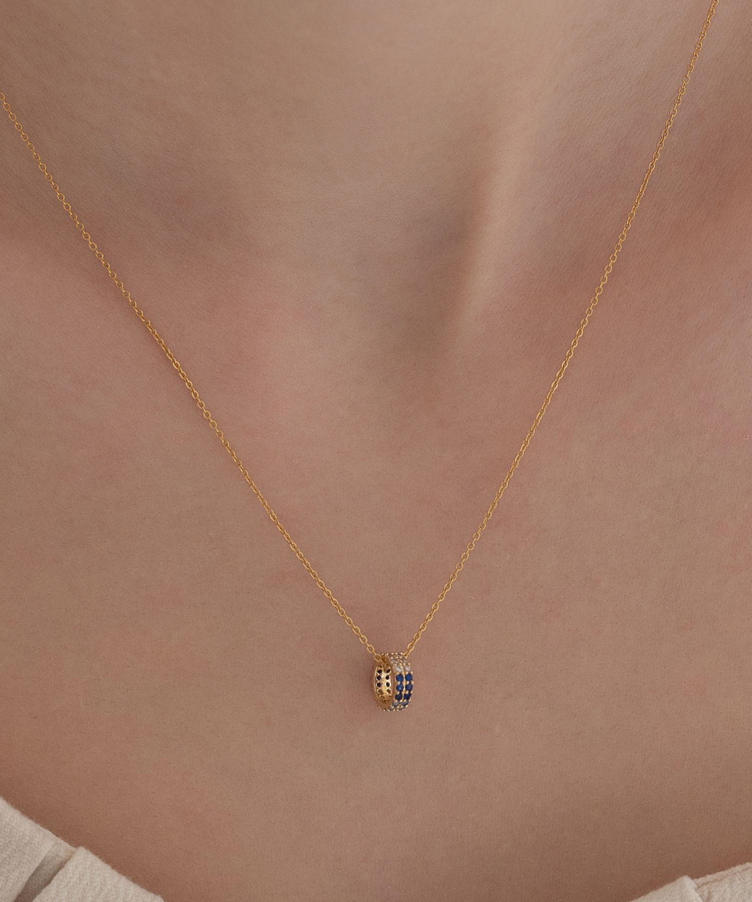 ☆TATIANA☆ Silver 925 Blue Radiance Necklace NZ2454 MUSINSA | TATIANA (Silver 925) Blue Radiance Necklace NZ2454