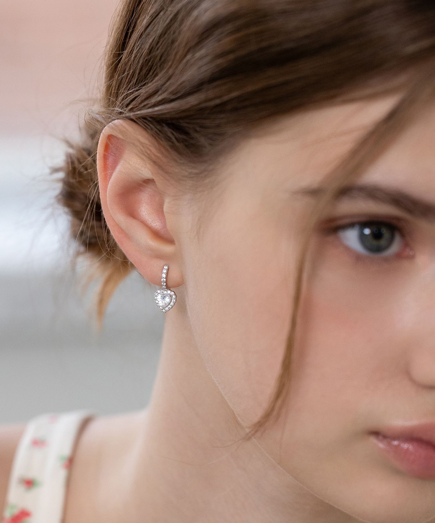★TATIANA★ Silver 925 Lumi Heart Hoop Earrings EC3179 50073 MUSINSA | TATIANA (Silver 925) Lumi Heart Hoop Earrings EC3179
