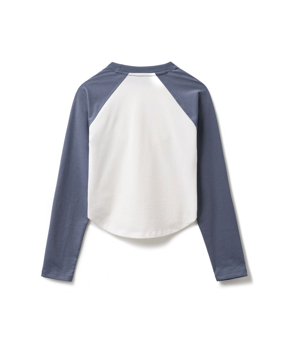 에르에르(ERER) Embroidered Logo Raglan T-Shirt Steal Blue