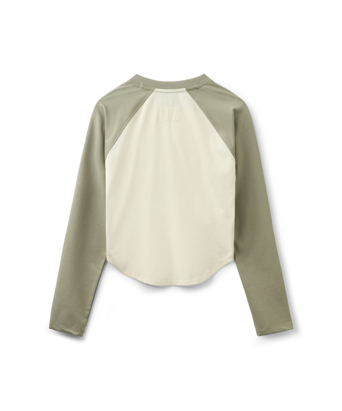 에르에르(ERER) Embroidered Logo Raglan T-Shirt Khaki