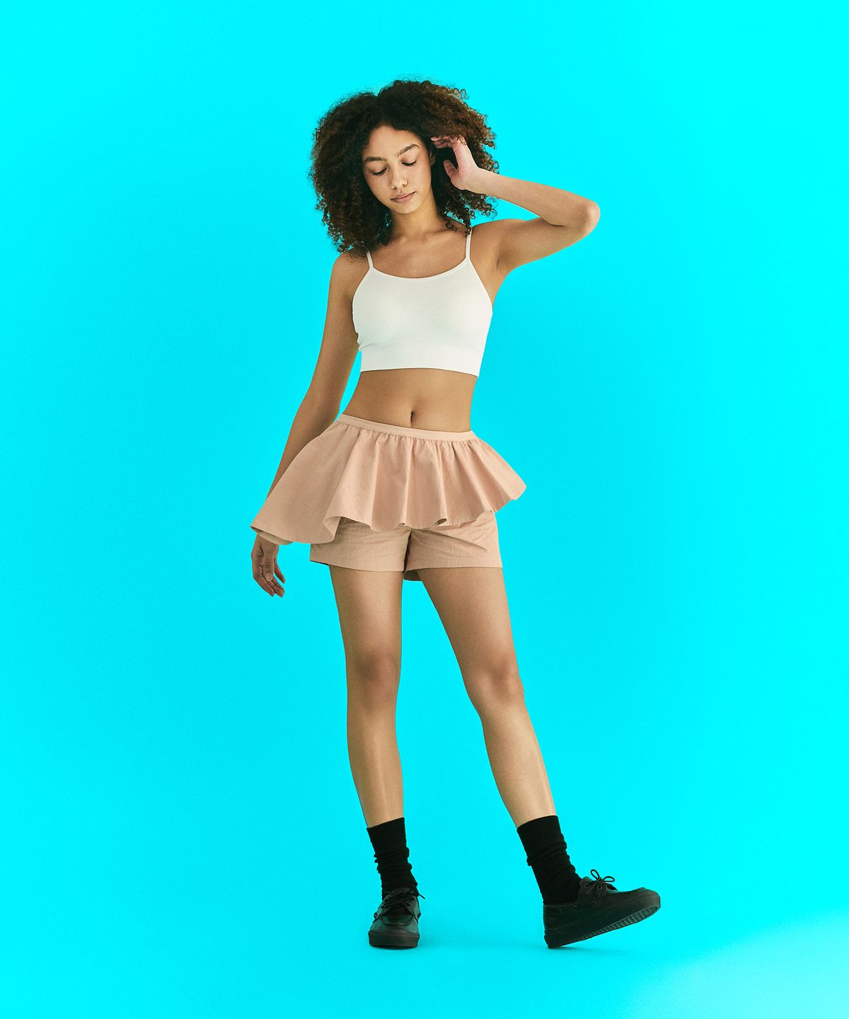 에르에르(ERER) Draped Layered Pants Pink
