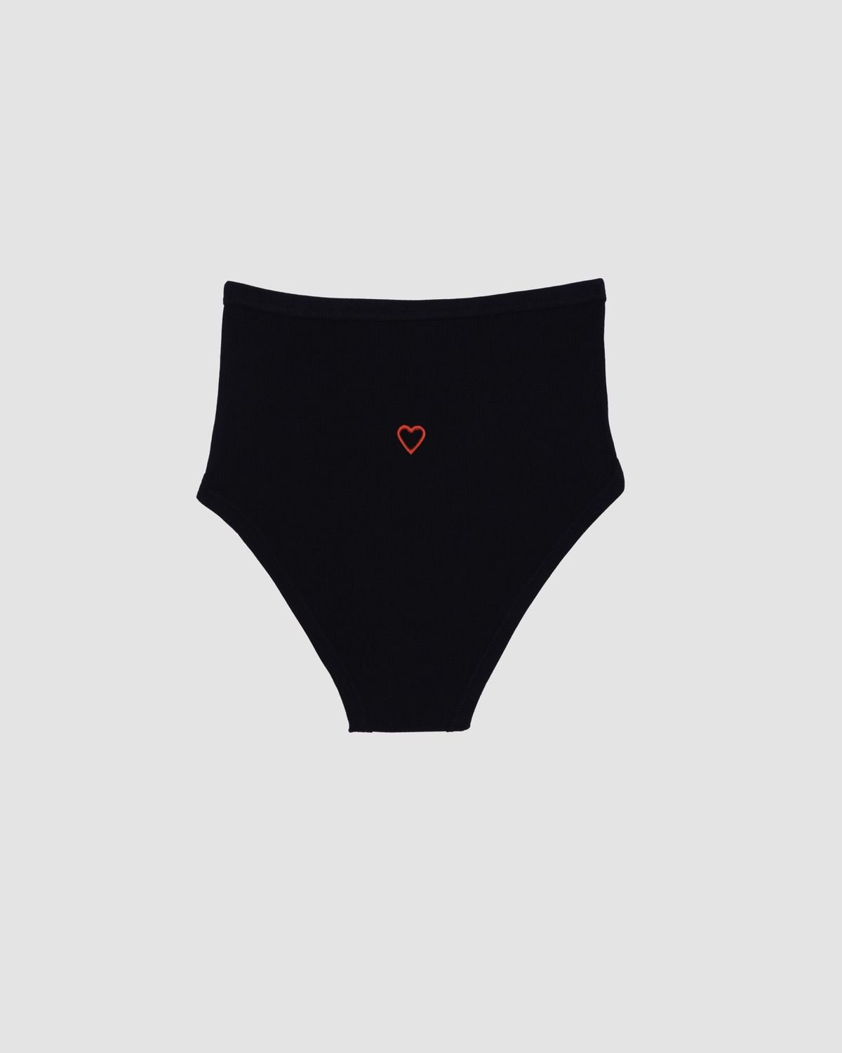 베이스레인지(BASERANGE) HEART HIGHWAIST BELL PANTS (COTTON RIB)