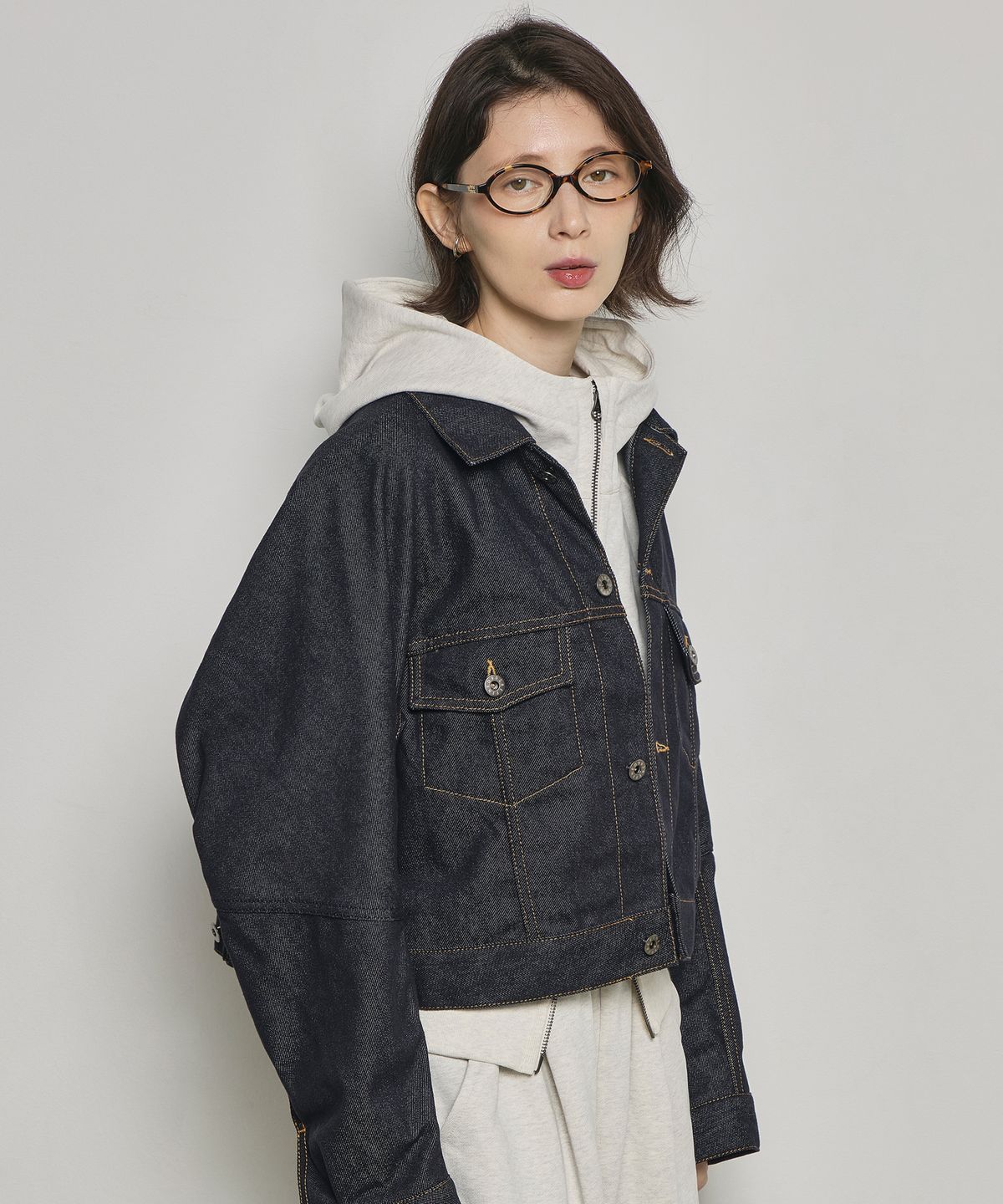 리파인드902(REFINED902) 논페이드 래글런 데님자켓_인디고