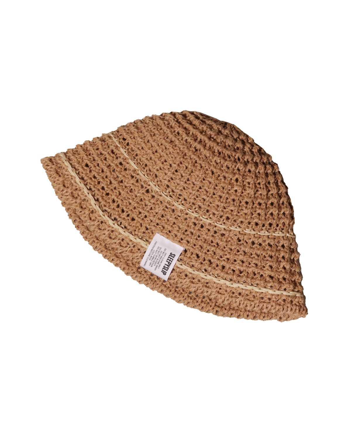 슬리피슬립(SLEEPYSLIP) LINE MINIMAL BROWN BUCKET HAT