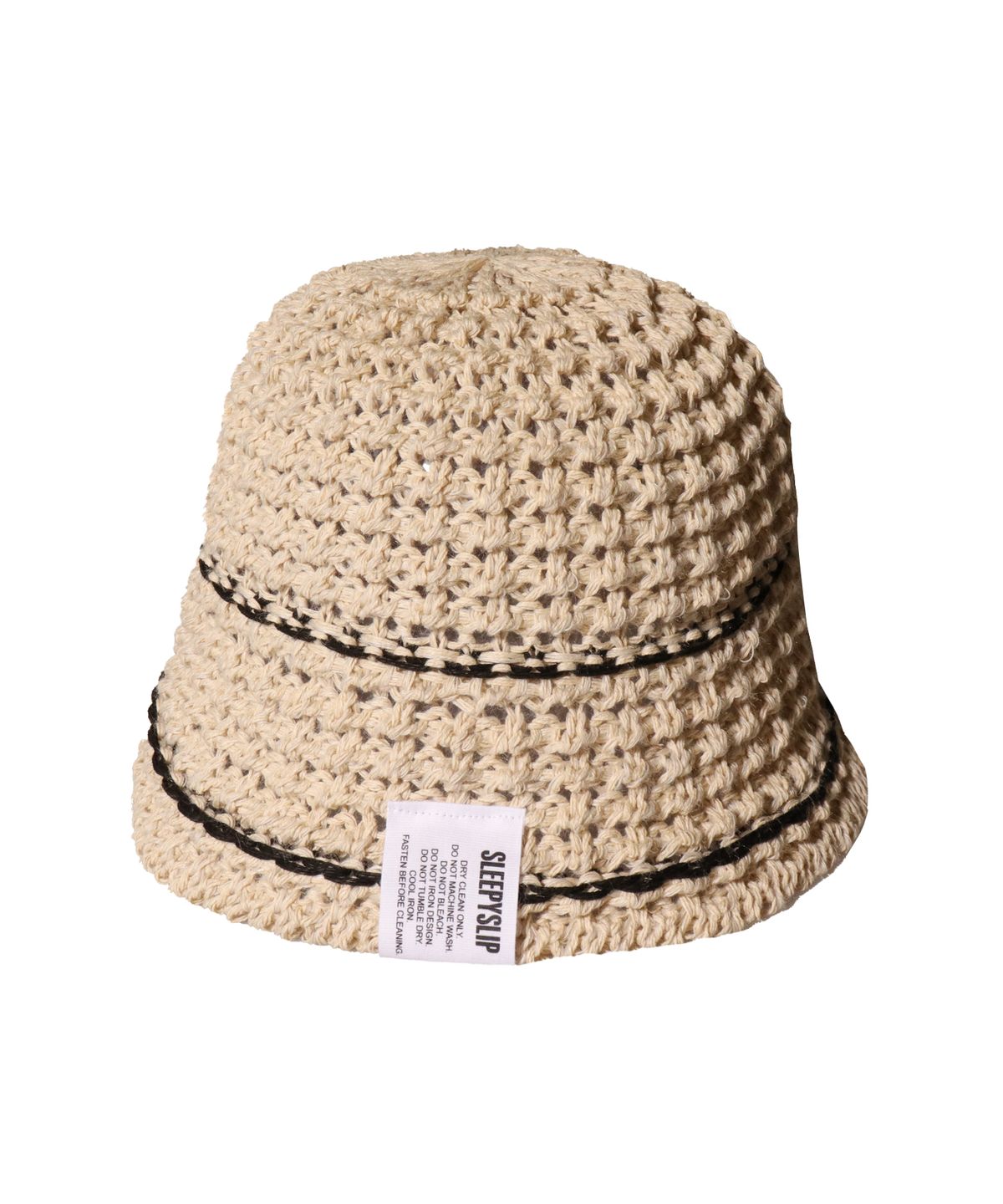 슬리피슬립(SLEEPYSLIP) LINE MINIMAL BEIGE BUCKET HAT