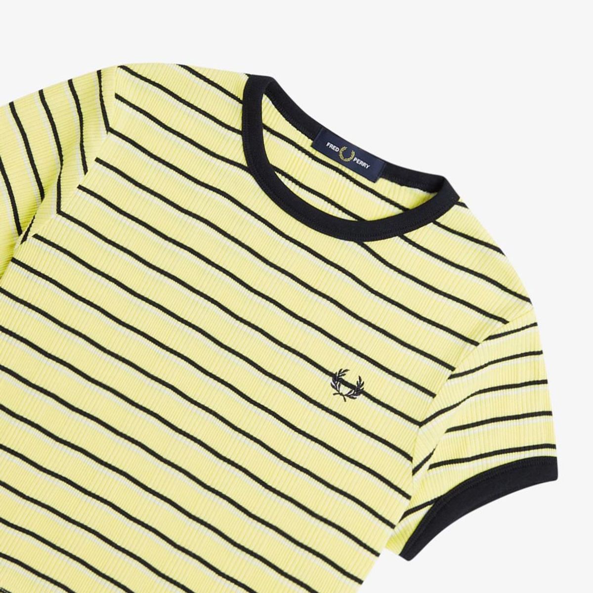 프레드페리(FRED PERRY) [Womens] 스트라이프 립 티셔츠 - 챔피언스골드 AFPF2519191-X83