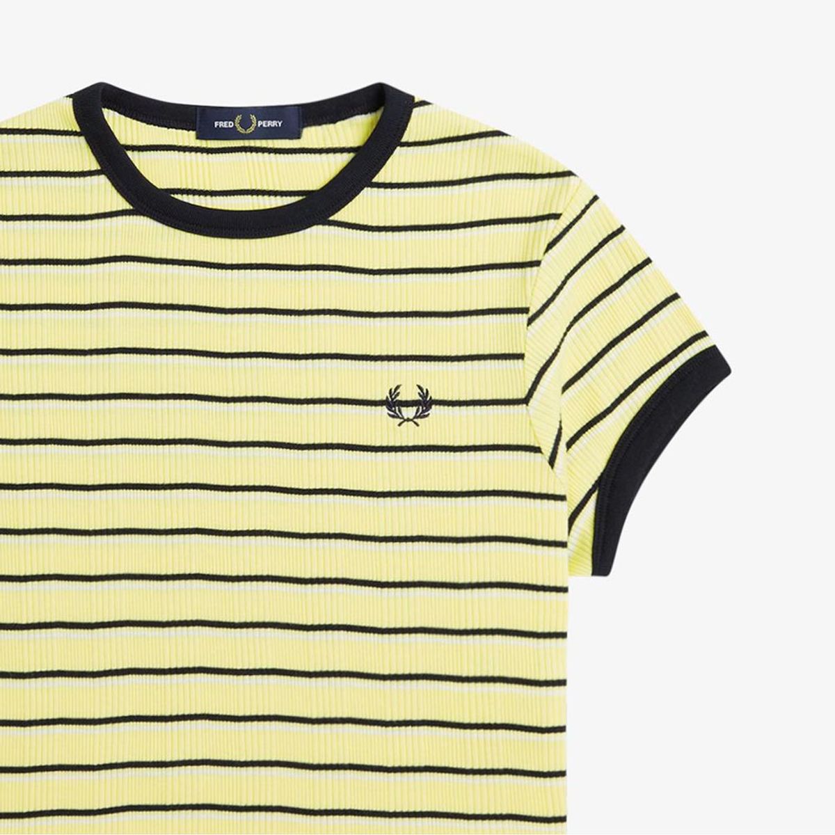 프레드페리(FRED PERRY) [Womens] 스트라이프 립 티셔츠 - 챔피언스골드 AFPF2519191-X83