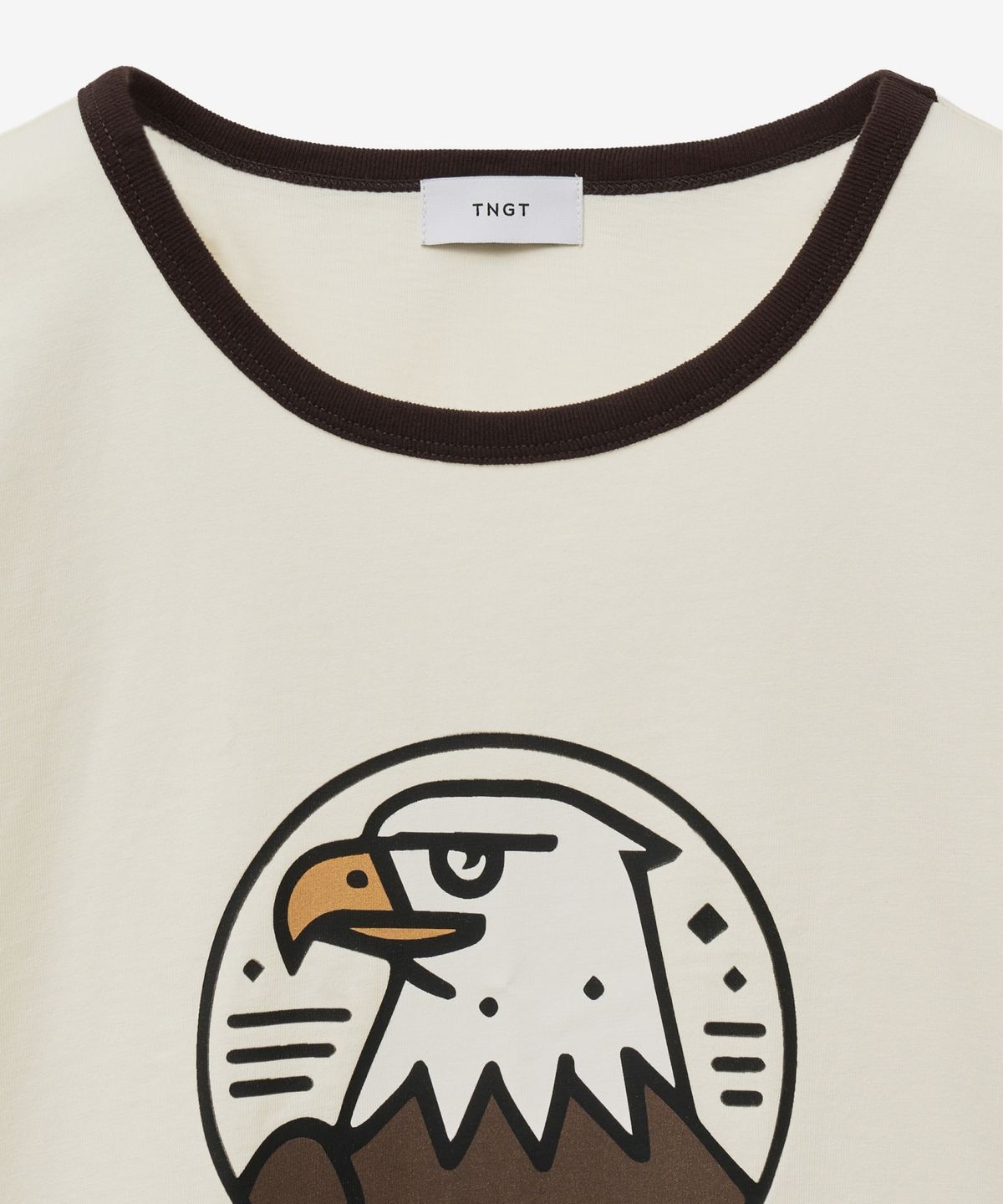 티엔지티(TNGT) Pioneer Graphic Ringer T-Shirt (Brown) TNTS5E215W2