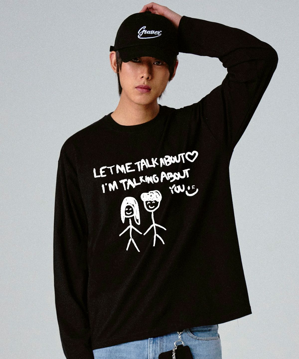 그레이버(GRAVER) [UNISEX]DOODLE ABOUT YOU 롱슬리브 티셔츠_2color