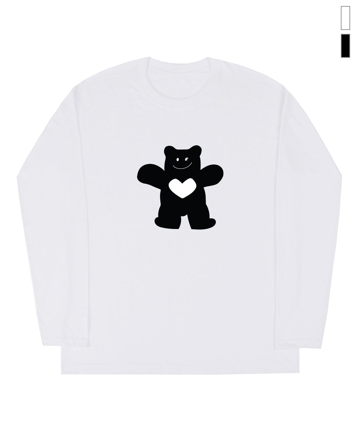 그레이버(GRAVER) [UNISEX]BEAR HEART 롱슬리브 티셔츠_2color