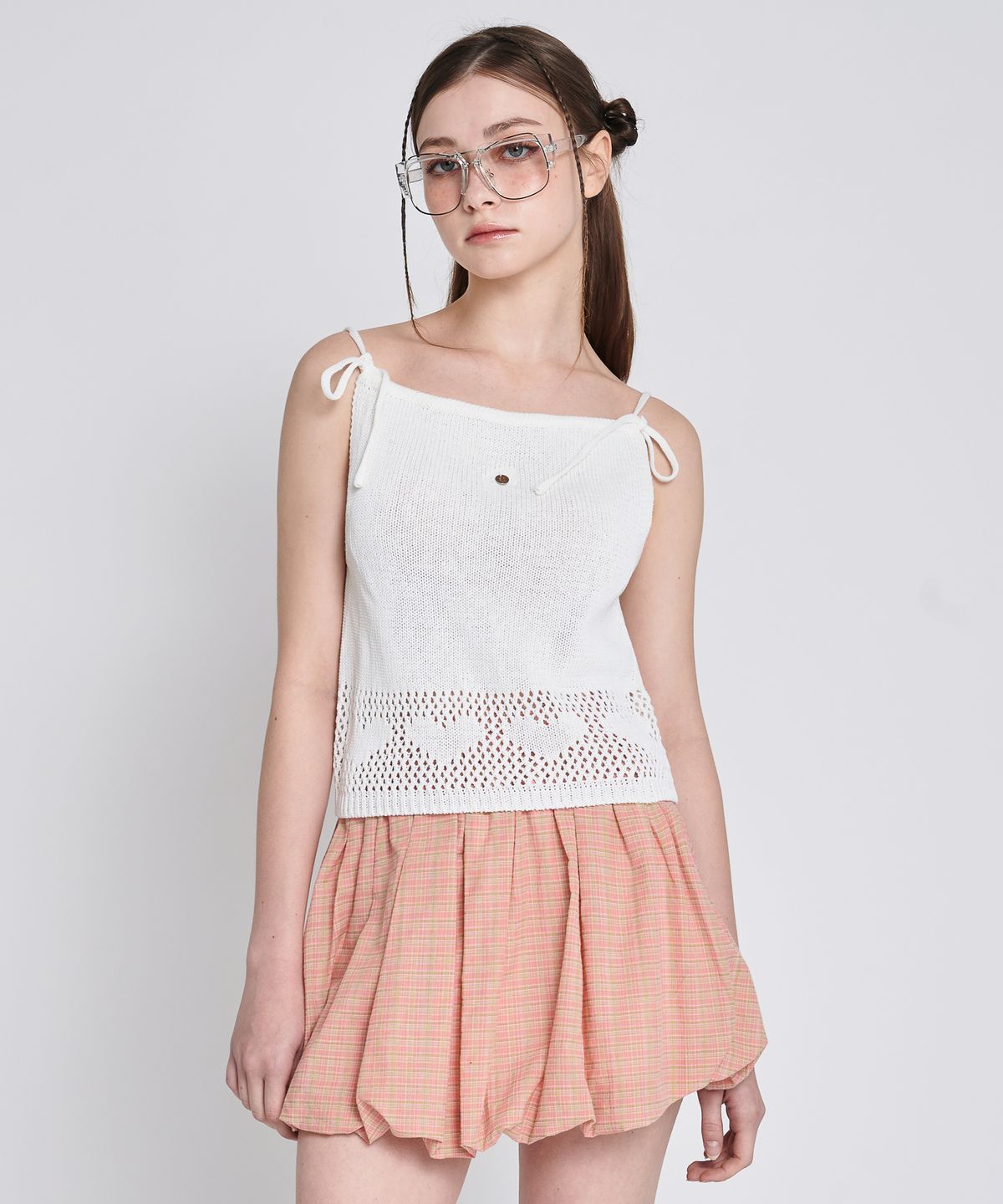 언유주얼 노말(UNUSUALNORMAL) LOVE 2WAY HALTER KNIT TOP_IVORY