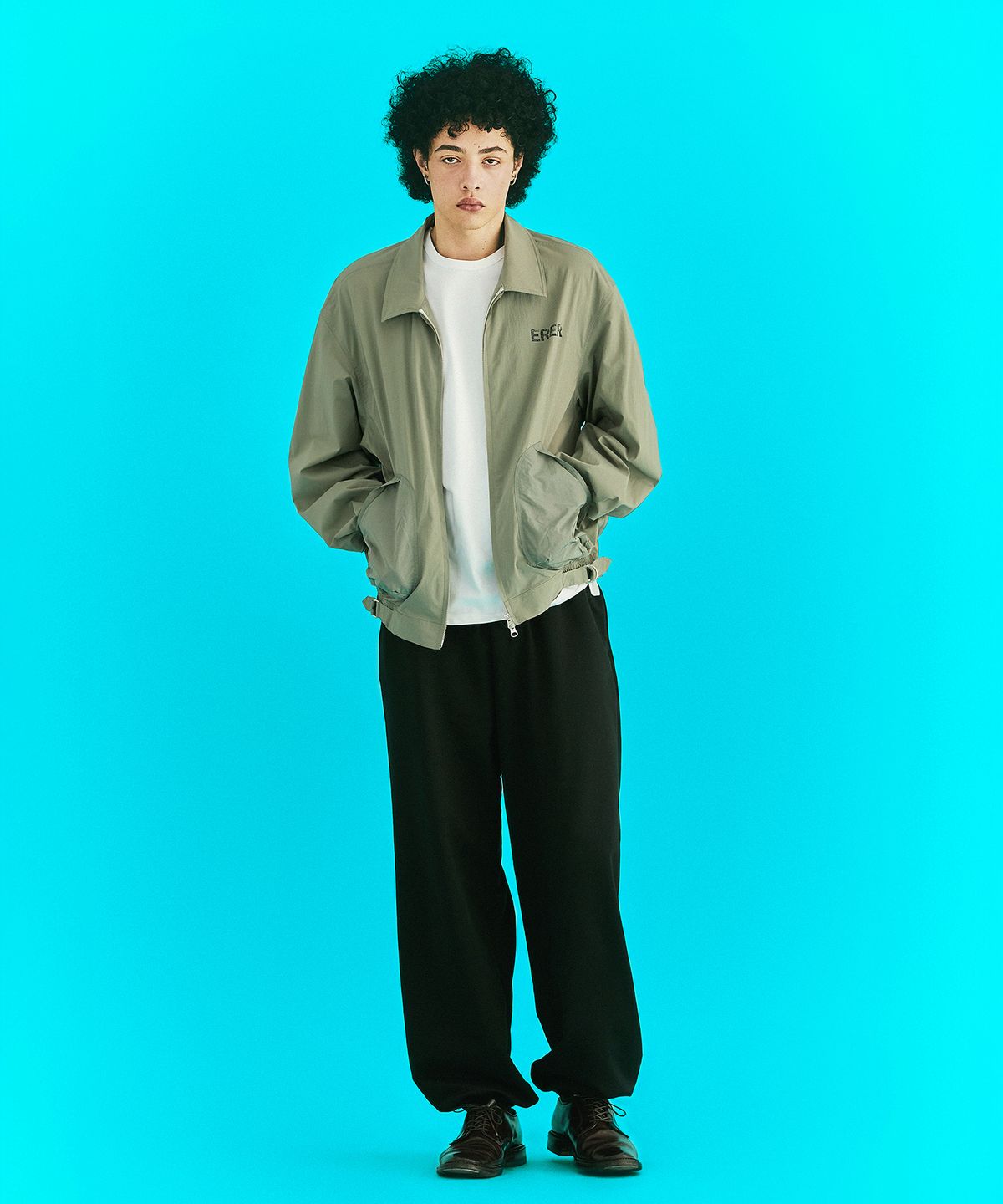 에르에르(ERER) [UN] Vintage Painted Nylon Blouson Khaki