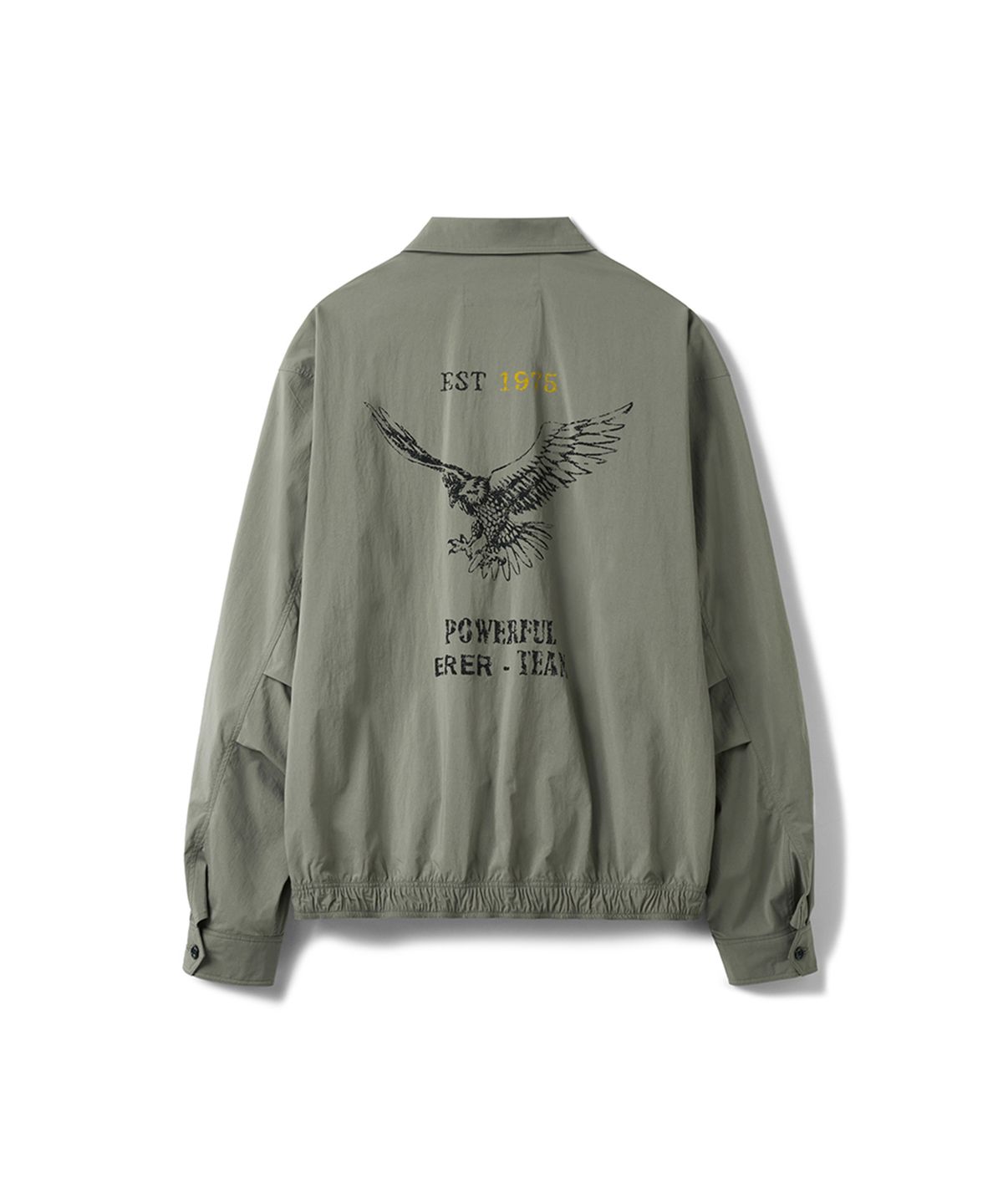 에르에르(ERER) [UN] Vintage Painted Nylon Blouson Khaki