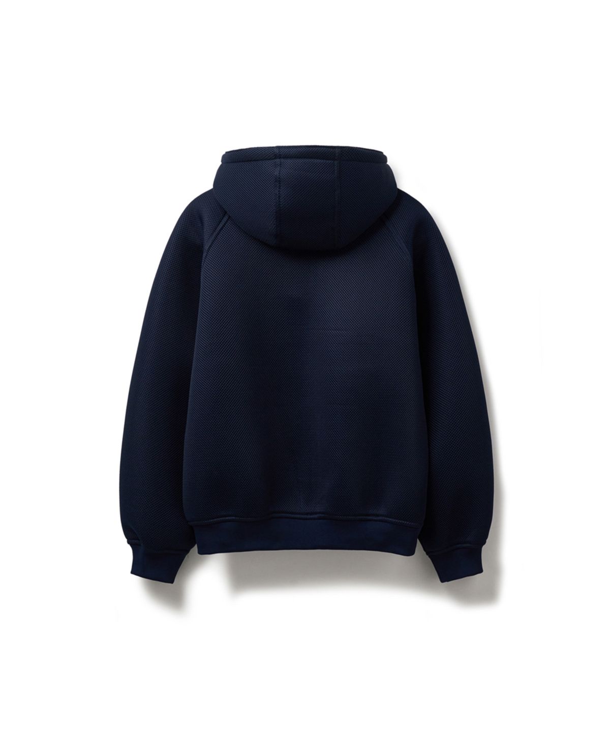 에르에르(ERER) [UN] Mesh Applique Hoodie Zip-Up Navy