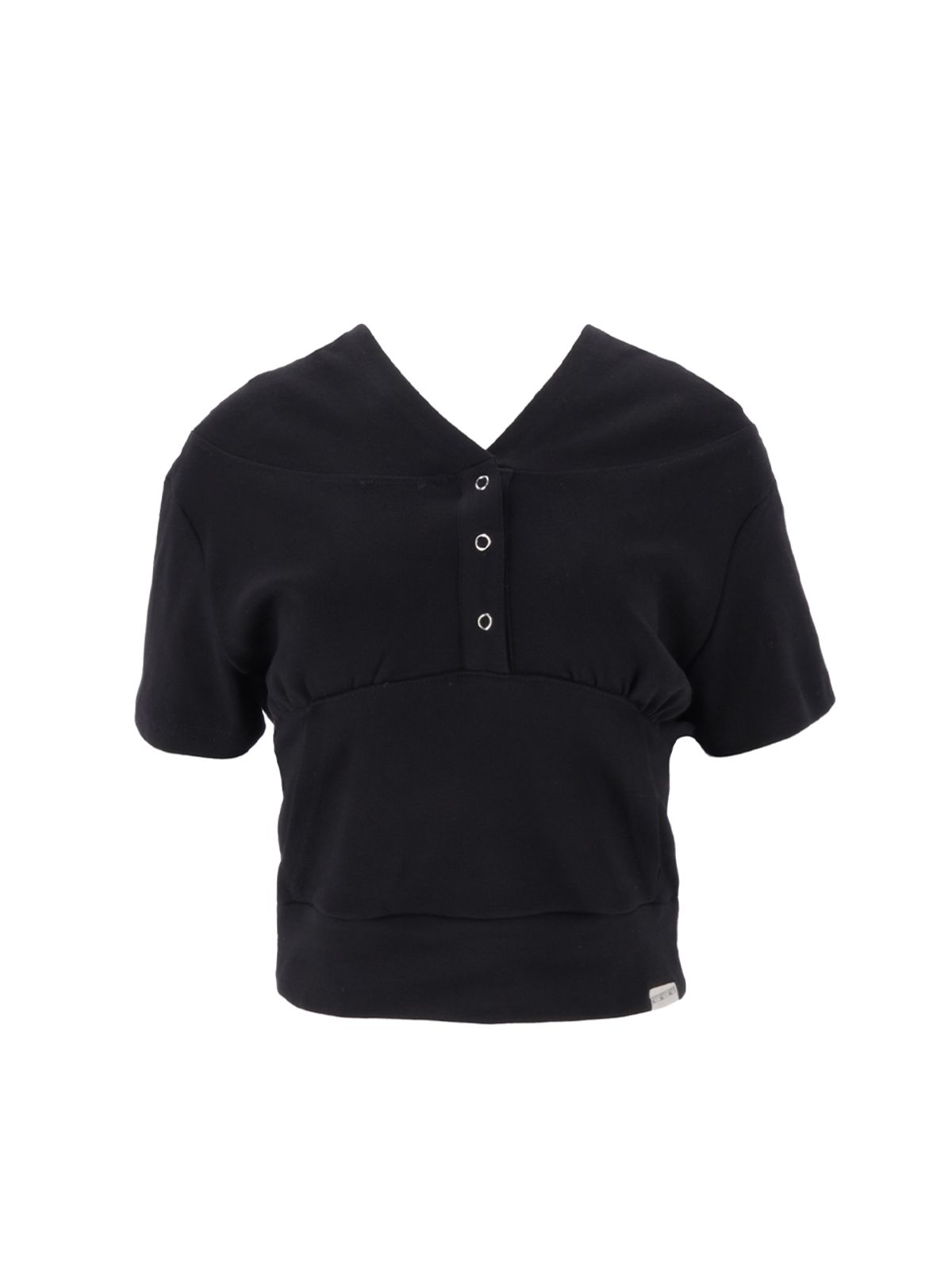 쎄쎄쎄(SETSETSET) SUMMER THREE BUTTON HOODIE BLACK