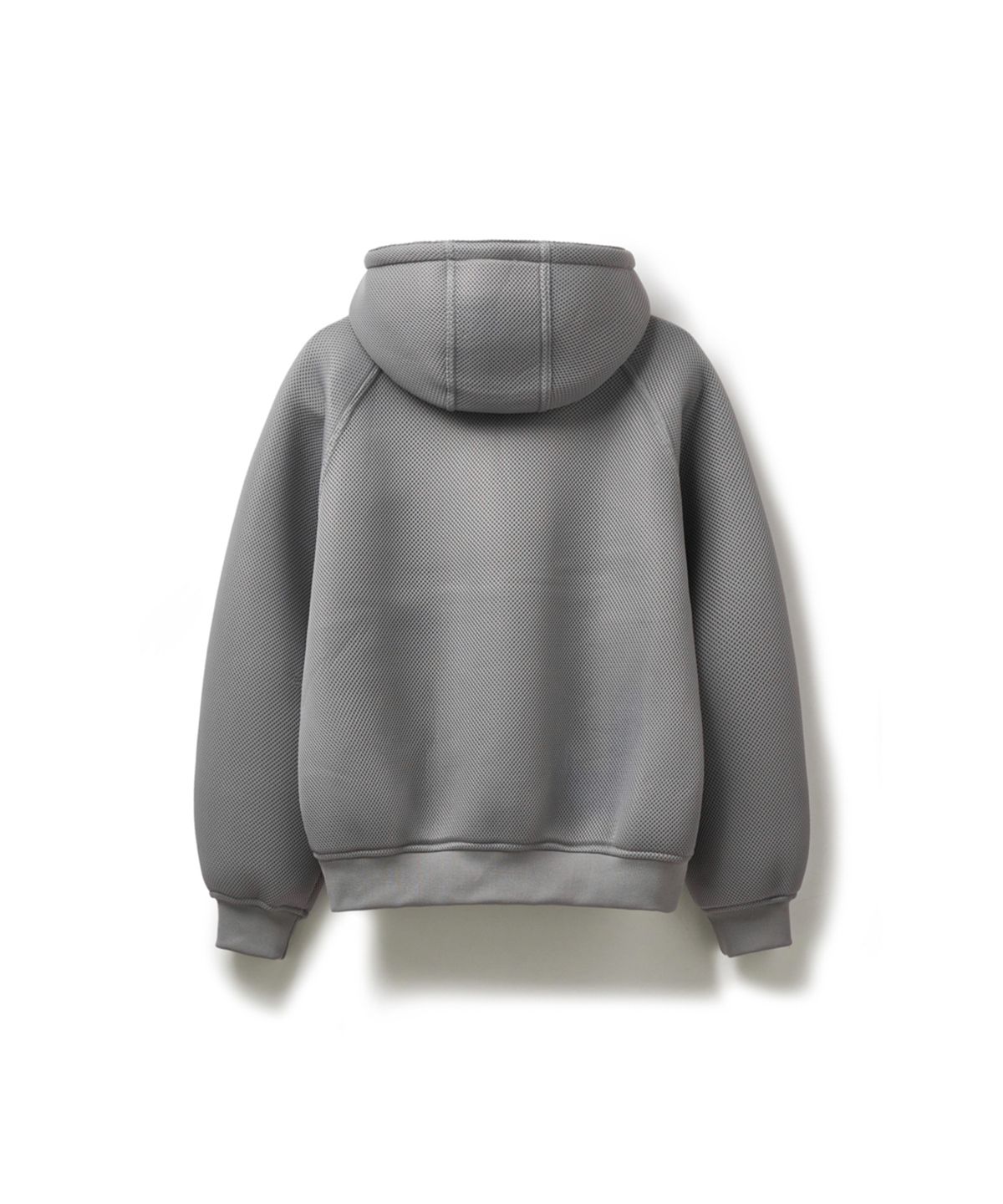 에르에르(ERER) [UN] Mesh Applique Hoodie Zip-Up Gray