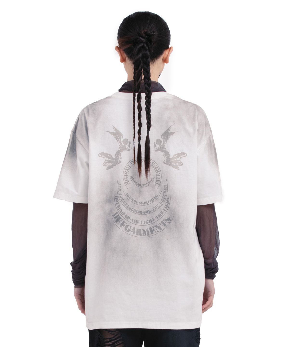 데프가먼츠(DEFGARMENTS) FEATHER BLUSH T-SHIRTS [WHITE]