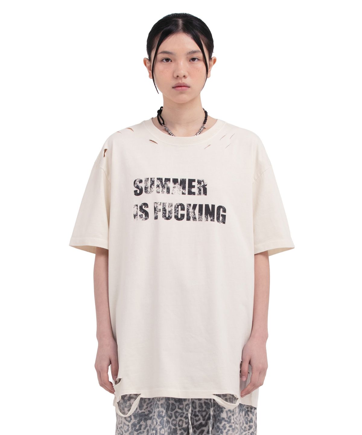 데프가먼츠(DEFGARMENTS) PIG SUMMER T-SHIRTS [IVORY]