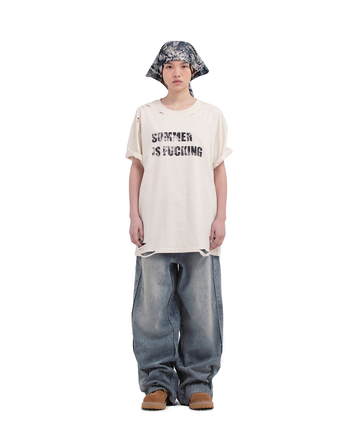 데프가먼츠(DEFGARMENTS) PIG SUMMER T-SHIRTS [IVORY]