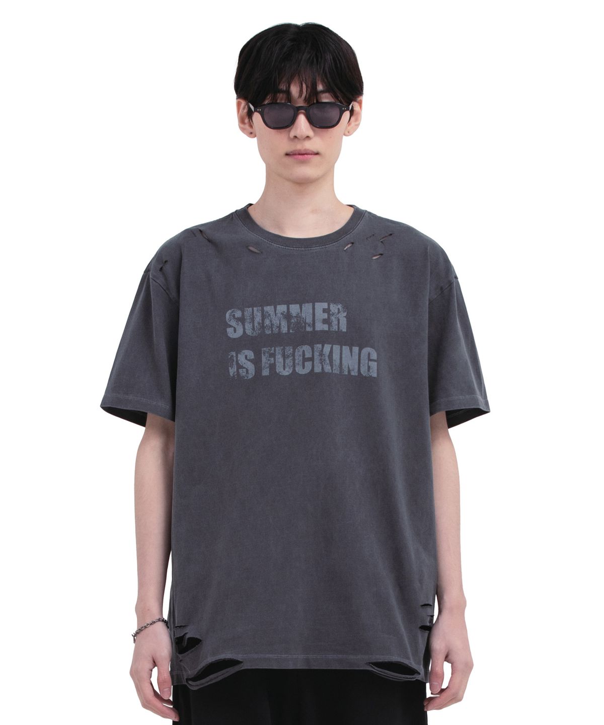 데프가먼츠(DEFGARMENTS) PIG SUMMER T-SHIRTS [CHARCOAL]