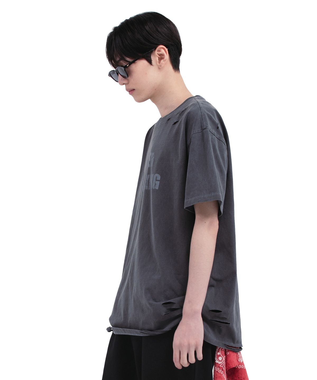 데프가먼츠(DEFGARMENTS) PIG SUMMER T-SHIRTS [CHARCOAL]