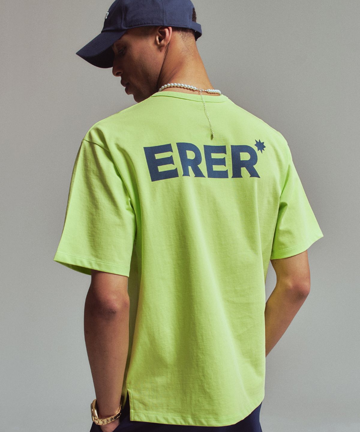 에르에르(ERER) [UN] Basic logo t-shirt Yellow