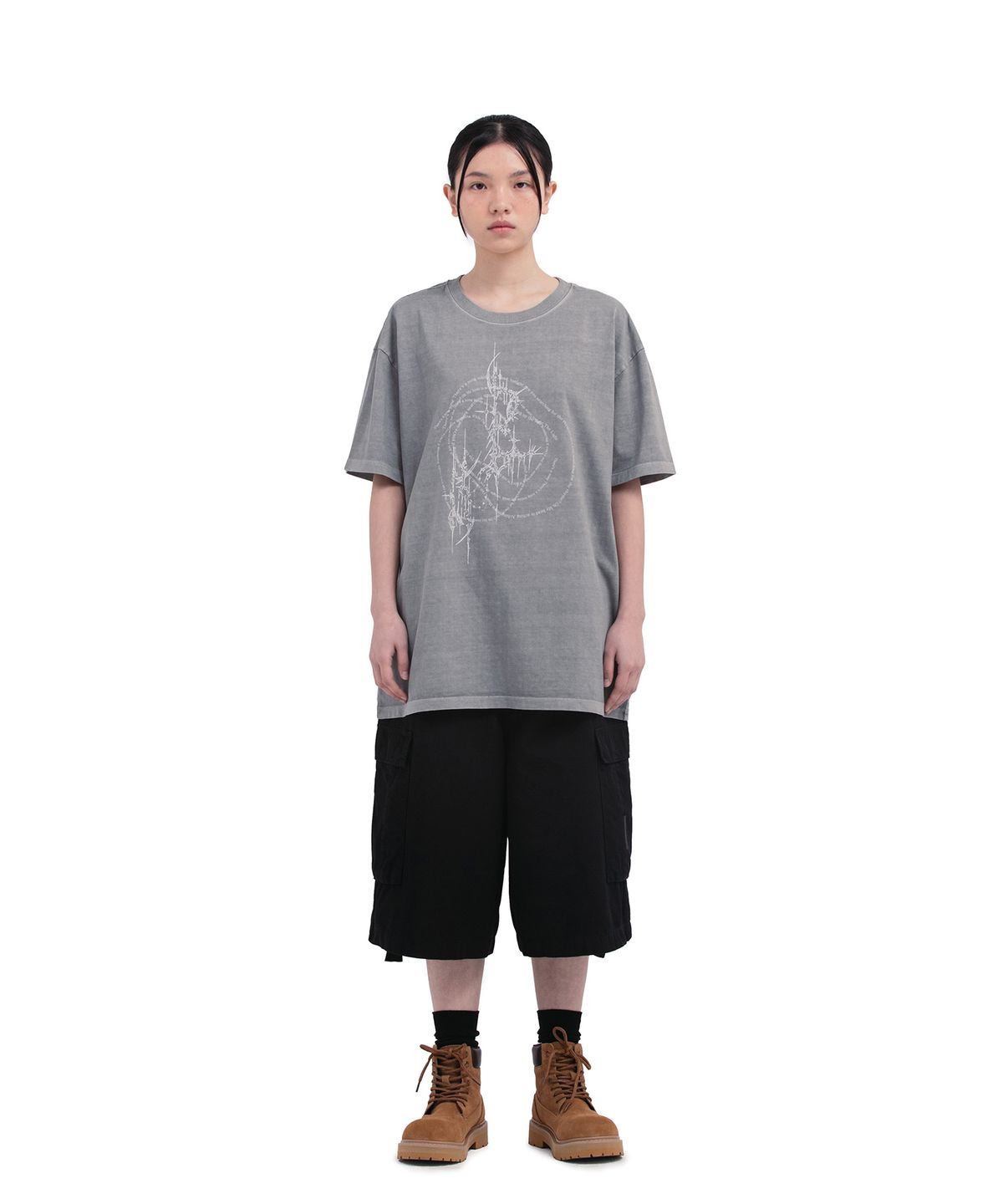 데프가먼츠(DEFGARMENTS) PIG HUMAN FORM T-SHIRTS [GRAY]