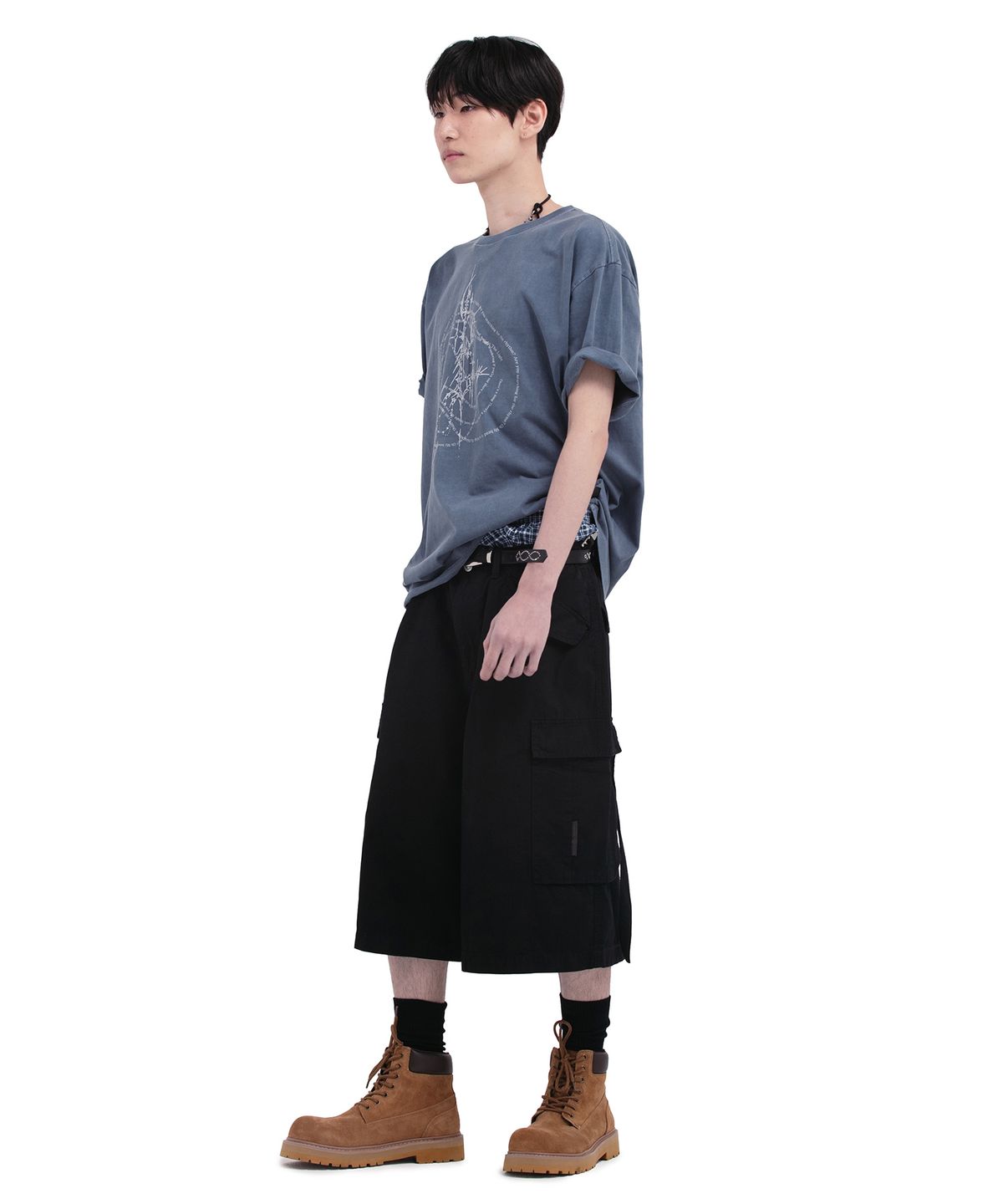 데프가먼츠(DEFGARMENTS) PIG HUMAN FORM T-SHIRTS [NAVY]