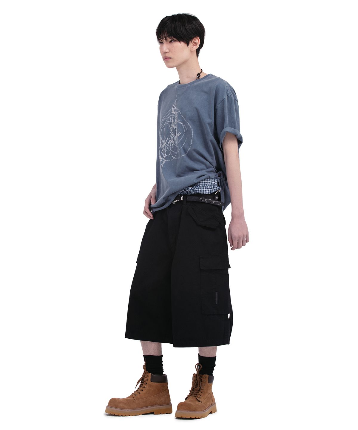 데프가먼츠(DEFGARMENTS) PIG HUMAN FORM T-SHIRTS [NAVY]