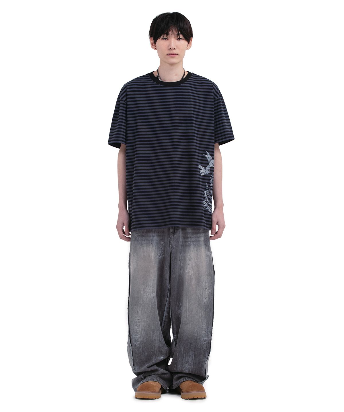 데프가먼츠(DEFGARMENTS) STRIPE DEVIL T-SHIRTS