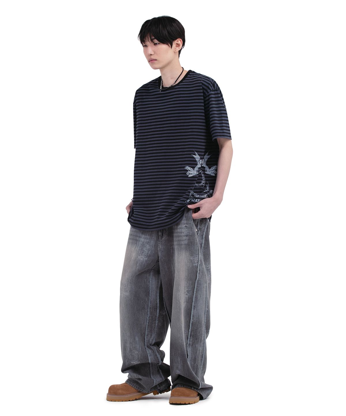 데프가먼츠(DEFGARMENTS) STRIPE DEVIL T-SHIRTS
