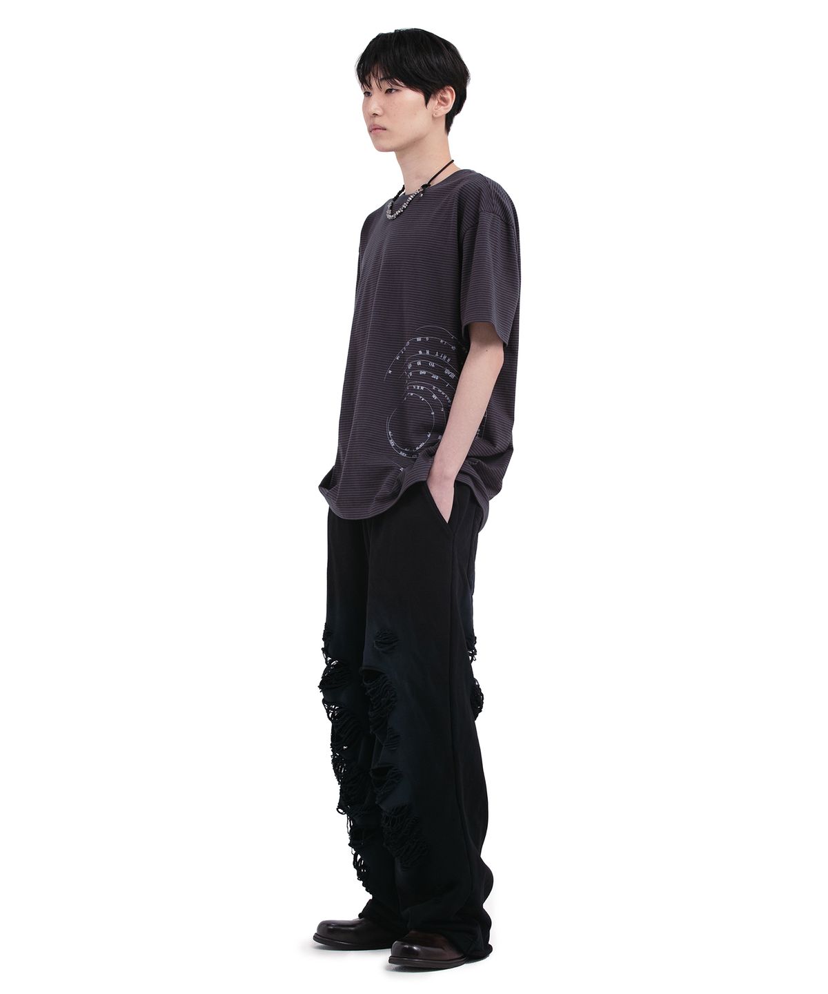 데프가먼츠(DEFGARMENTS) STRIPE ROUTE T-SHIRTS