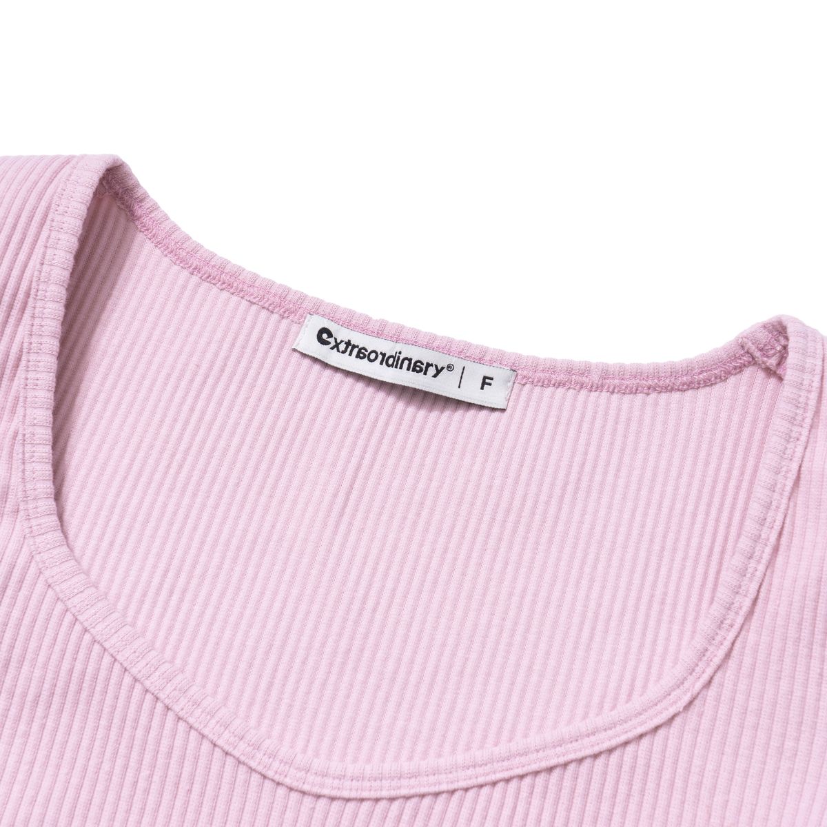 엑스트라오디너리(EXTRAORDINARY) W RIBBED TEE PINK