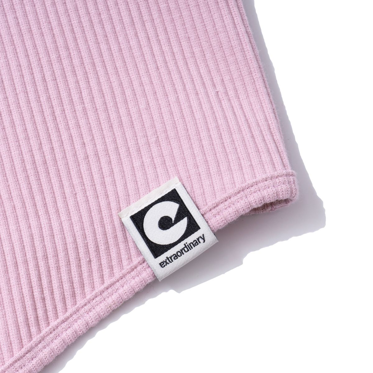 엑스트라오디너리(EXTRAORDINARY) W RIBBED TEE PINK