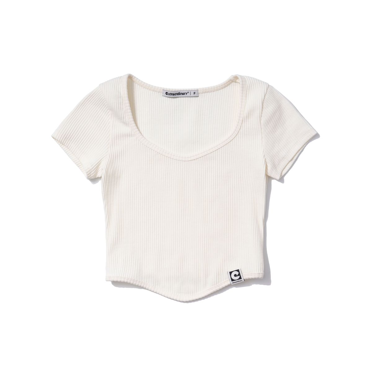 엑스트라오디너리(EXTRAORDINARY) W RIBBED TEE IVORY