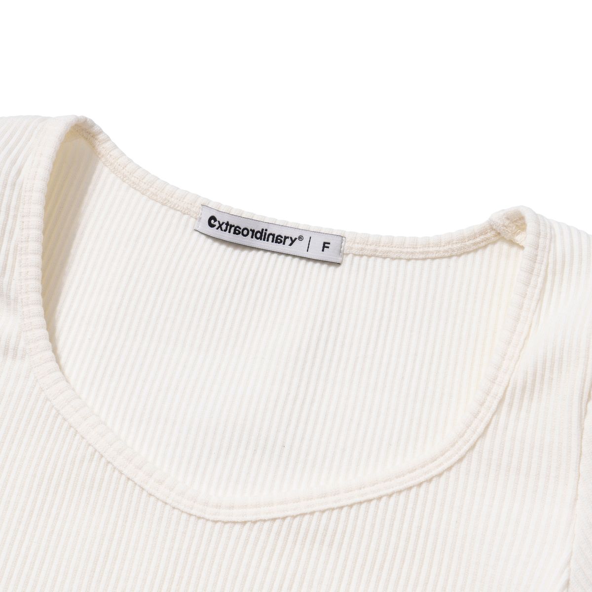 엑스트라오디너리(EXTRAORDINARY) W RIBBED TEE IVORY
