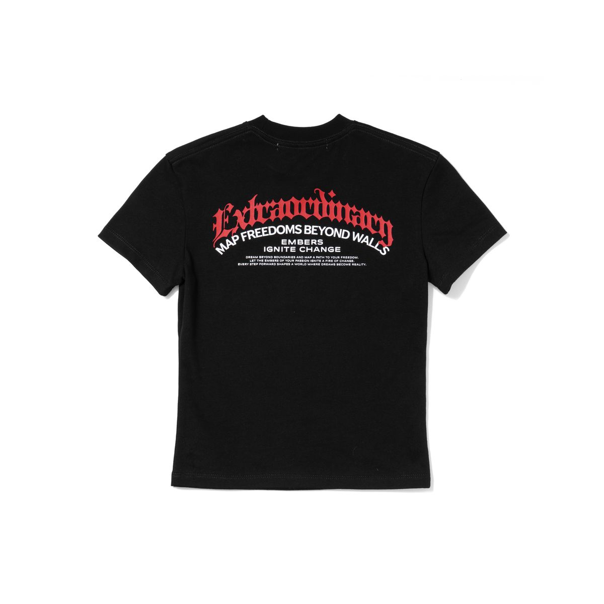 엑스트라오디너리(EXTRAORDINARY) W BLACK LETTER LOGO TEE BLACK