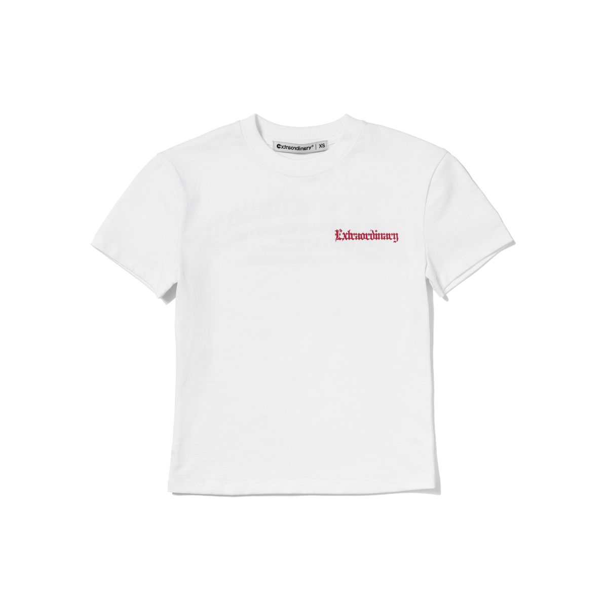 엑스트라오디너리(EXTRAORDINARY) W BLACK LETTER LOGO TEE OFF WHITE