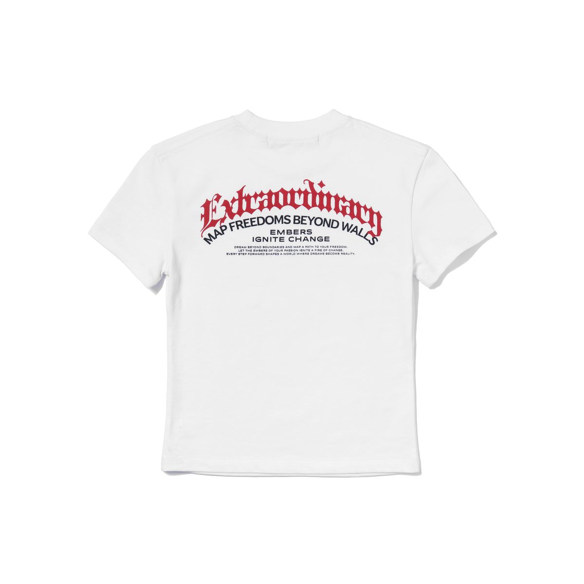 엑스트라오디너리(EXTRAORDINARY) W BLACK LETTER LOGO TEE OFF WHITE