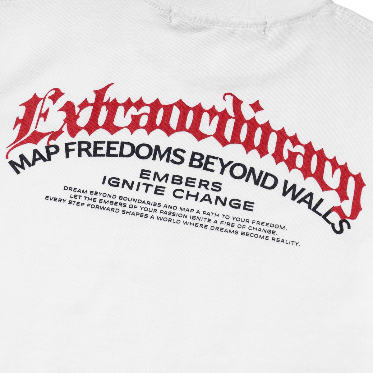 엑스트라오디너리(EXTRAORDINARY) W BLACK LETTER LOGO TEE OFF WHITE