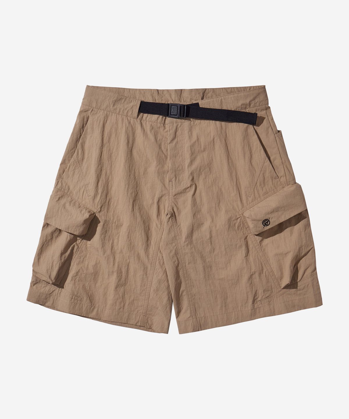 칼라파타르(KALAPATTHAR) Nylon Taslan Belted Cargo Shorts - Beige