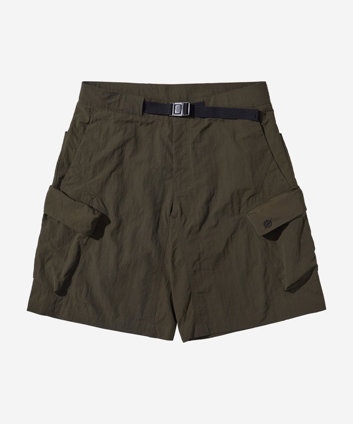 칼라파타르(KALAPATTHAR) Nylon Taslan Belted Cargo Shorts - Khaki